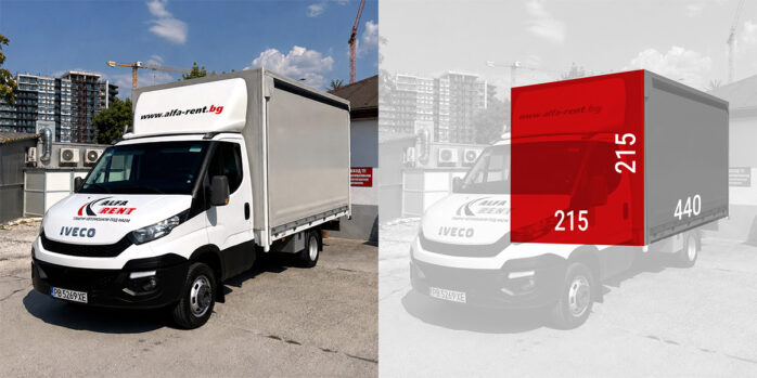 товарен бус под наем Iveco - бордово 2.3MPI - 2005г.